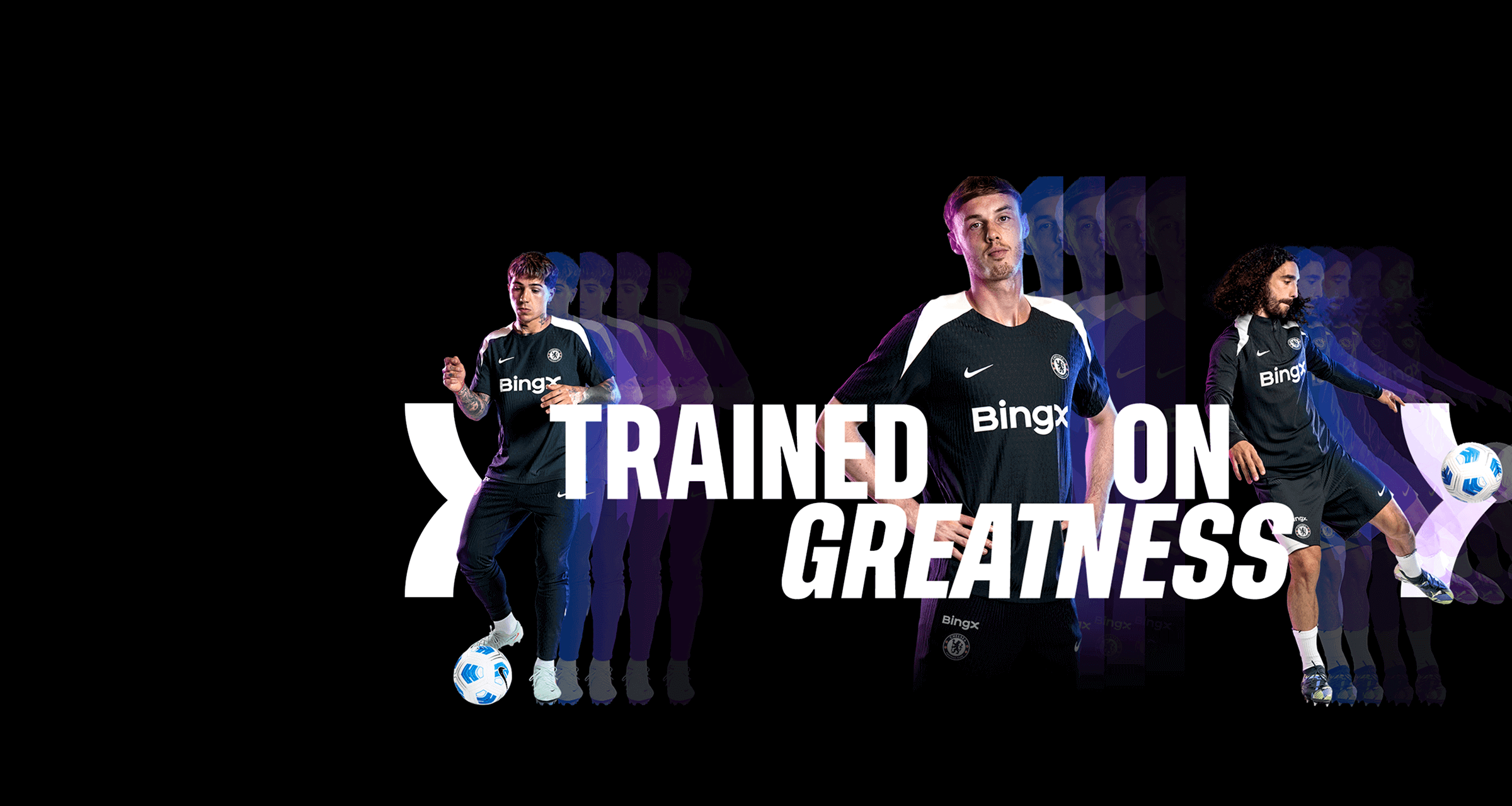 Robert Sánchez, Reece James, Malo Gusto, Wesley Fofana, Trevoh Chalobah, Levi Colwill, Marc Cucurella, Tosin Adarabioyo, Josh Acheampong, Enzo Fernández, Moisés Caicedo, Kiernan Dewsbury-Hall, Cole Palmer, Nicolas Jackson, Christopher Nkunku, Noni Madueke, Pedro Neto, Jadon Sancho, Tyrique George  and Marc Guiu